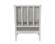 Gray linen upholstery & light oak finish nailhead trim accent chair by Acme additional picture 5
