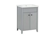 Gray finish rectangular sink cabinet by Acme additional picture 2