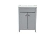 Gray finish rectangular sink cabinet by Acme additional picture 3