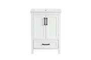 White finish english front & back sink cabinet by Acme additional picture 3