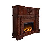 Cherry finish classic style fireplace by Acme additional picture 2