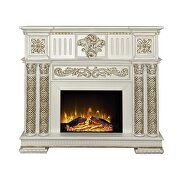 Antique pearl finish classic style fireplace by Acme additional picture 3