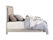 Pu & champagne finish button-tufted headboard king bed by Acme additional picture 3