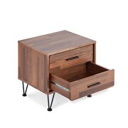 Walnut finish finest woods and veneers nightstand by Acme additional picture 2