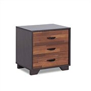 Walnut / black finish storage headboard & base queen bed by Acme additional picture 5