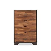 Walnut & espresso wood texture contemporary style chest by Acme additional picture 3
