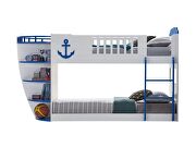 Sky blue finish twin/twin bunk with storage shelves by Acme additional picture 3