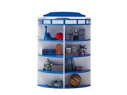 Sky blue finish twin/twin bunk with storage shelves by Acme additional picture 4