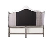 Antique platinum finish wingback headboard rococo design queen bed by Acme additional picture 6