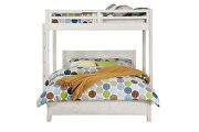 Weathered white finish queen loft bed w/ storage by Acme additional picture 3