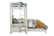 Weathered white finish queen loft bed w/ storage by Acme additional picture 4