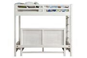 Weathered white finish queen loft bed w/ storage by Acme additional picture 5