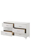 White finish and chrome metal legs dresser by Acme additional picture 4