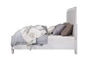 Gray linen channel-tufted headboard and footboard queen bed by Acme additional picture 4