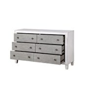 Rustic gray & white finish modern rustic dresser by Acme additional picture 4
