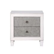Rustic gray & white finish modern rustic nightstand by Acme additional picture 2