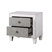 Rustic gray & white finish modern rustic nightstand by Acme additional picture 4