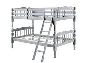 Gray finish traditional style twin/twin bunk bed by Acme additional picture 5