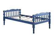 Dark blue finish traditional style twin/twin bunk bed by Acme additional picture 3