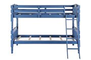 Dark blue finish traditional style twin/twin bunk bed by Acme additional picture 7