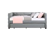 Gray fabric upholstery brick wall-tufted twin daybed by Acme additional picture 4