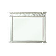 Mirrored top raised geometric trim sunburst motifs dresser by Acme additional picture 2