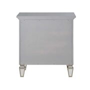 Silver & mirrored finish nightstand by Acme additional picture 3