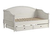 Antique white finish floral trim accent twin daybed by Acme additional picture 3