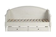 Antique white finish floral trim accent twin daybed by Acme additional picture 4