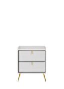 Black & white finish contemporary nightstand by Acme additional picture 2