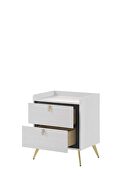 Black & white finish contemporary nightstand by Acme additional picture 6