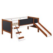Cherry oak & white finish twin loft bed with the built-in slide by Acme additional picture 3