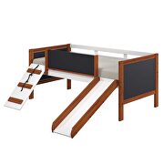 Cherry oak & white finish twin loft bed with the built-in slide by Acme additional picture 4