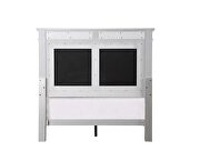 Gray velvet padded headboard / silver & mirrored finish full bed by Acme additional picture 3