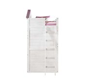 Weathered white & pink finish cottage design twin loft bed by Acme additional picture 4