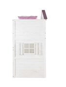 Weathered white & pink finish cottage design twin loft bed by Acme additional picture 6