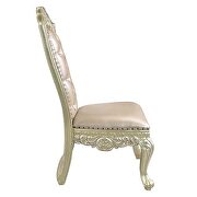 Champagne silver finish vigorous curves of scrolling vines dining chair by Acme additional picture 3