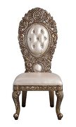 Brown & gold finish ornate scrollwork and endless details dining chair by Acme additional picture 2