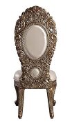Brown & gold finish ornate scrollwork and endless details dining chair by Acme additional picture 4