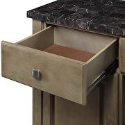 Durable marble top and oak finish base counter height table by Acme additional picture 16