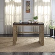 Durable marble top and oak finish base counter height table by Acme additional picture 5