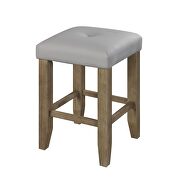 Durable marble top and oak finish base counter height table by Acme additional picture 10