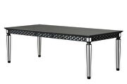 Black & sliver finish rectangular leg dining table by Acme additional picture 5