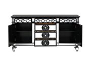 Black & sliver finish server w/ storage by Acme additional picture 4