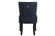 Black velvet finish upolstery button tufted parson dining chair by Acme additional picture 4