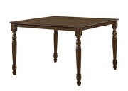 Walnut finish wooden top rectangular leg table by Acme additional picture 3