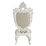 Antique white finish fabulous floral design dining chair by Acme additional picture 3