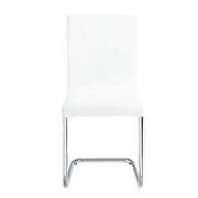 High gloss white finish rectangular dining table w/ metal legs by Acme additional picture 8