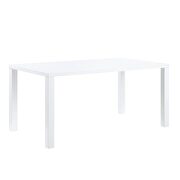 White high gloss finish fixed table top dining table by Acme additional picture 4