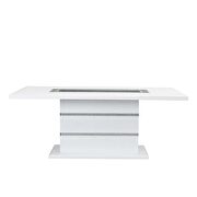 Faux crystal diamonds & white high gloss finish top dining table by Acme additional picture 4